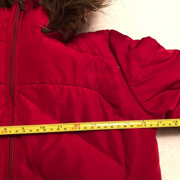 Calvin Klein Faux Fur Trim Hooded Quilted Down Jacket Puffer Parka Coat Women PS - Picture 7 of 10